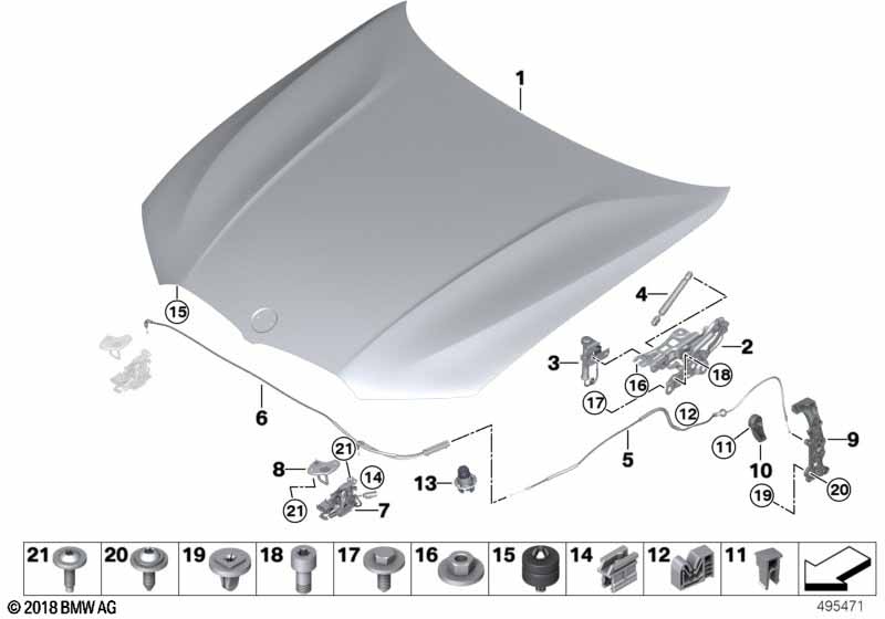 Капот алюмінієвий BMW G20