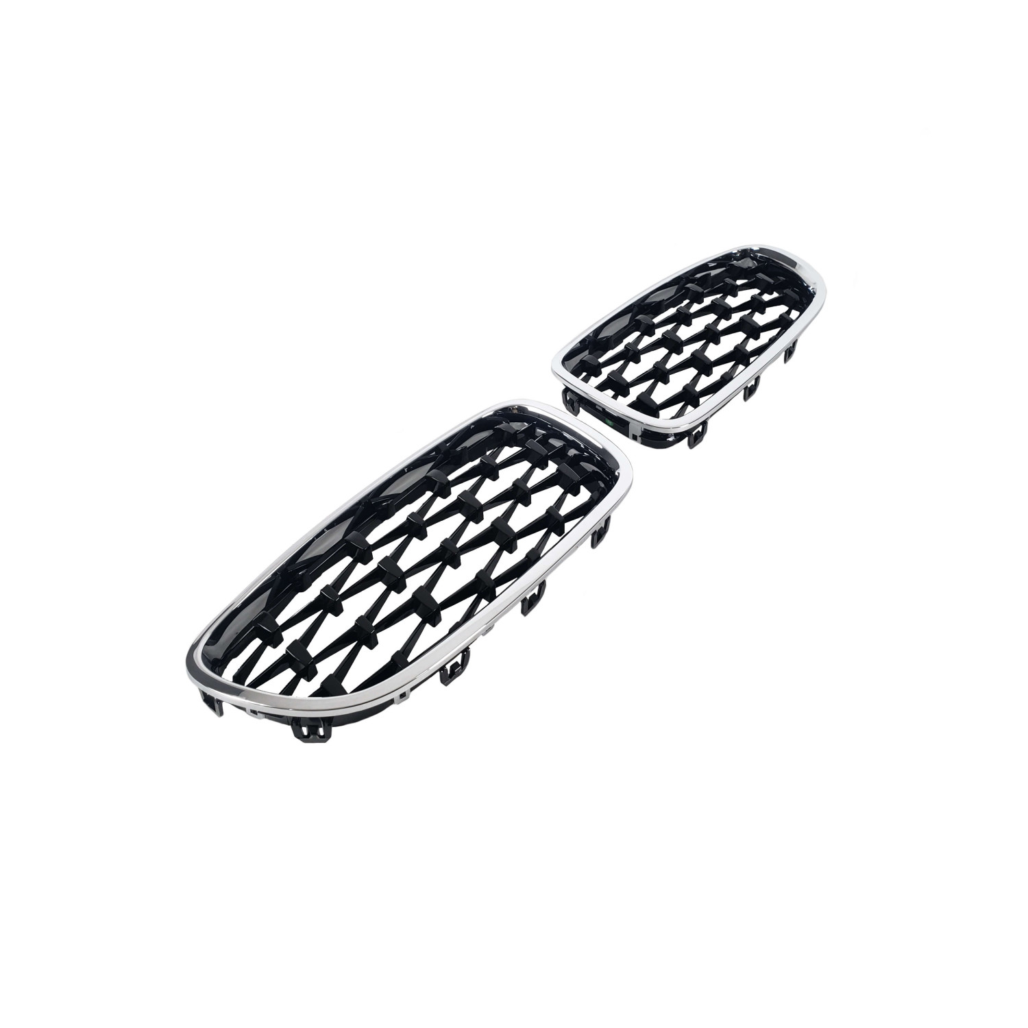 Ніздрі Diamond Black (хром рамка) BMW 5 F10/F11 (2010–2017)