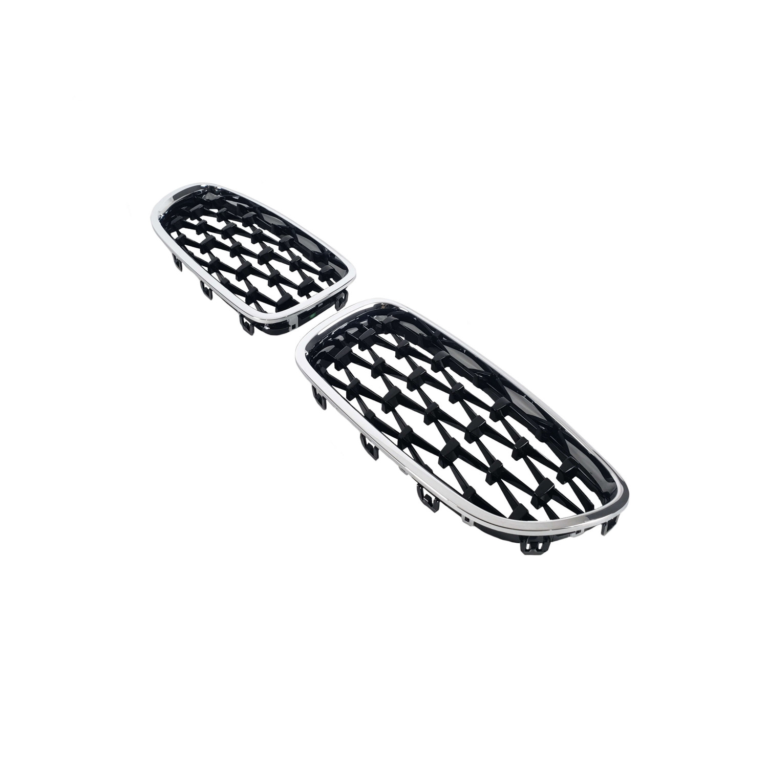 Ніздрі Diamond Black (хром рамка) BMW 5 F10/F11 (2010–2017)