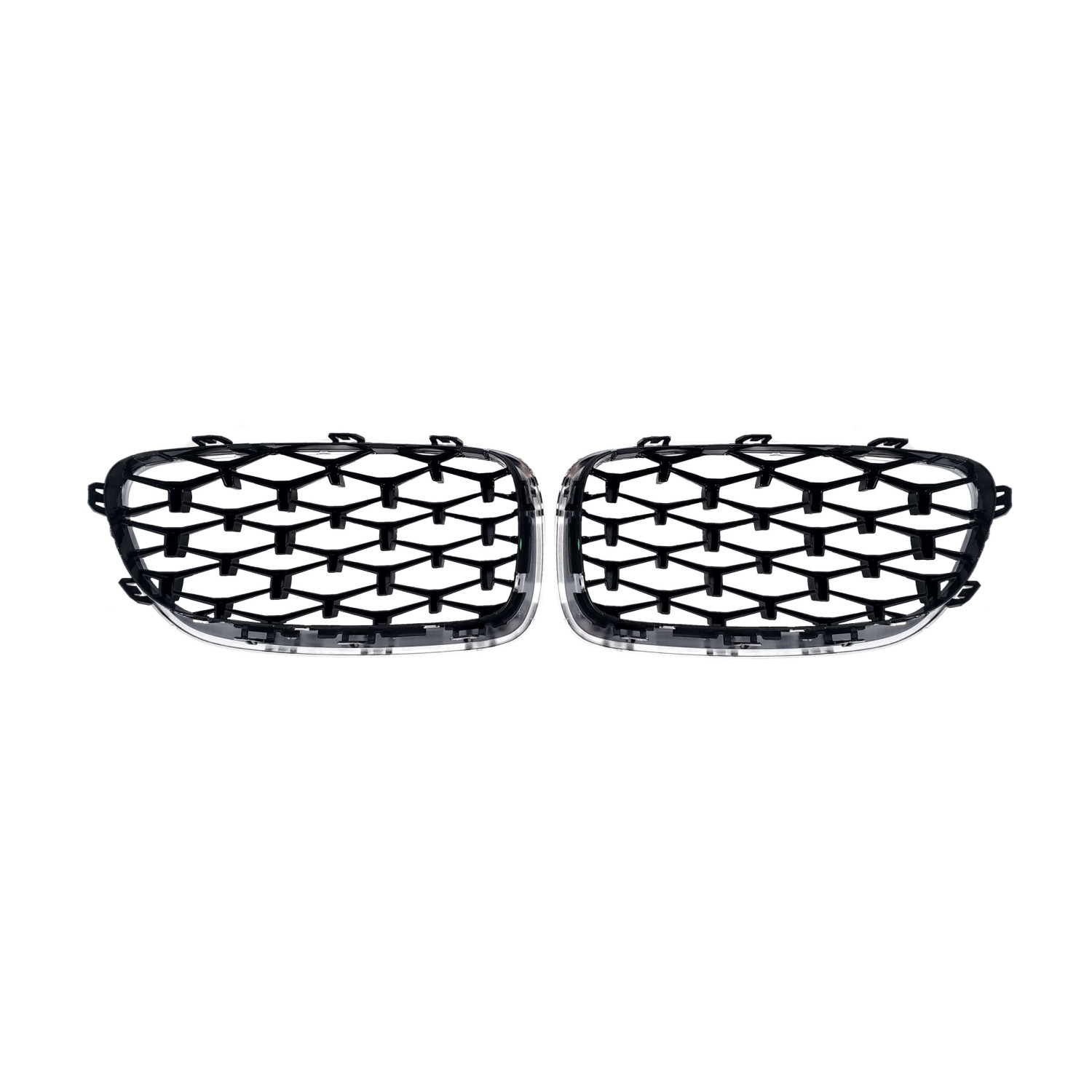 Ніздрі Diamond Black (хром рамка) BMW 5 F10/F11 (2010–2017)
