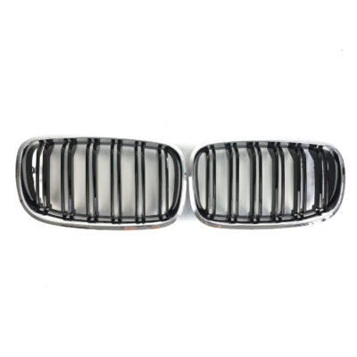 Ніздрі Чорний глянець / Хром рамка ( Подвійні M-Look ) BMW X5 E70