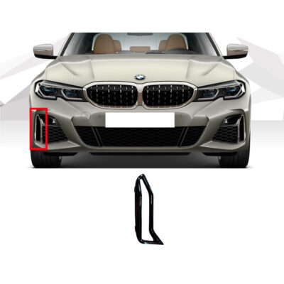 Решітки в бампер Чорний глянець Декоративна рамка RH BMW 3 G20/G21