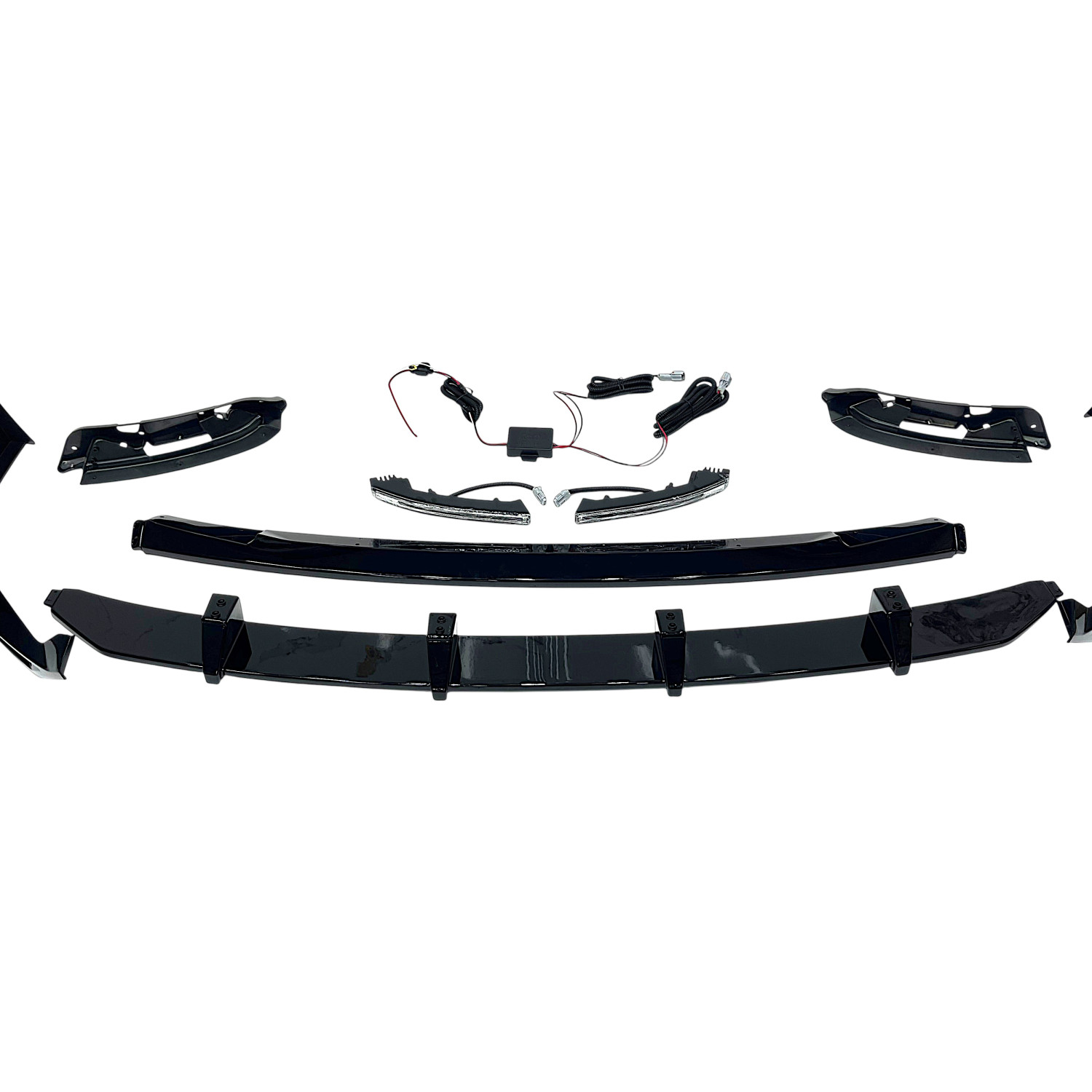 Губа ( переднього бампера ) + Led ДХО BMW X5 G05 LCI (2023+)